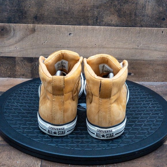 CONVERSE ALL STAR PRO MID LEATHER MENS ATHLETIC SHOES RETRO SNEAKER TAN SIZE 10 - Picture 7 of 9